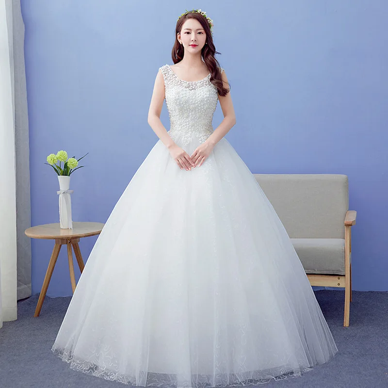 

Robe De Mariage Ball Gown Wedding Dress O Neck Bridal Dress Lace Applique Wedding Gowns Vestidos De Noiva Wedding Dress 2019
