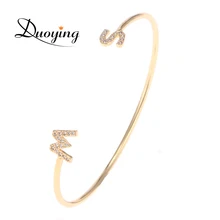 Bracelets Etsy Promotion For Promotional On Duoying Zirconia Letter Bangles Bracelets Custom Pave Setting Initial A Z Personalized Bangle For Etsy Unique Cuff