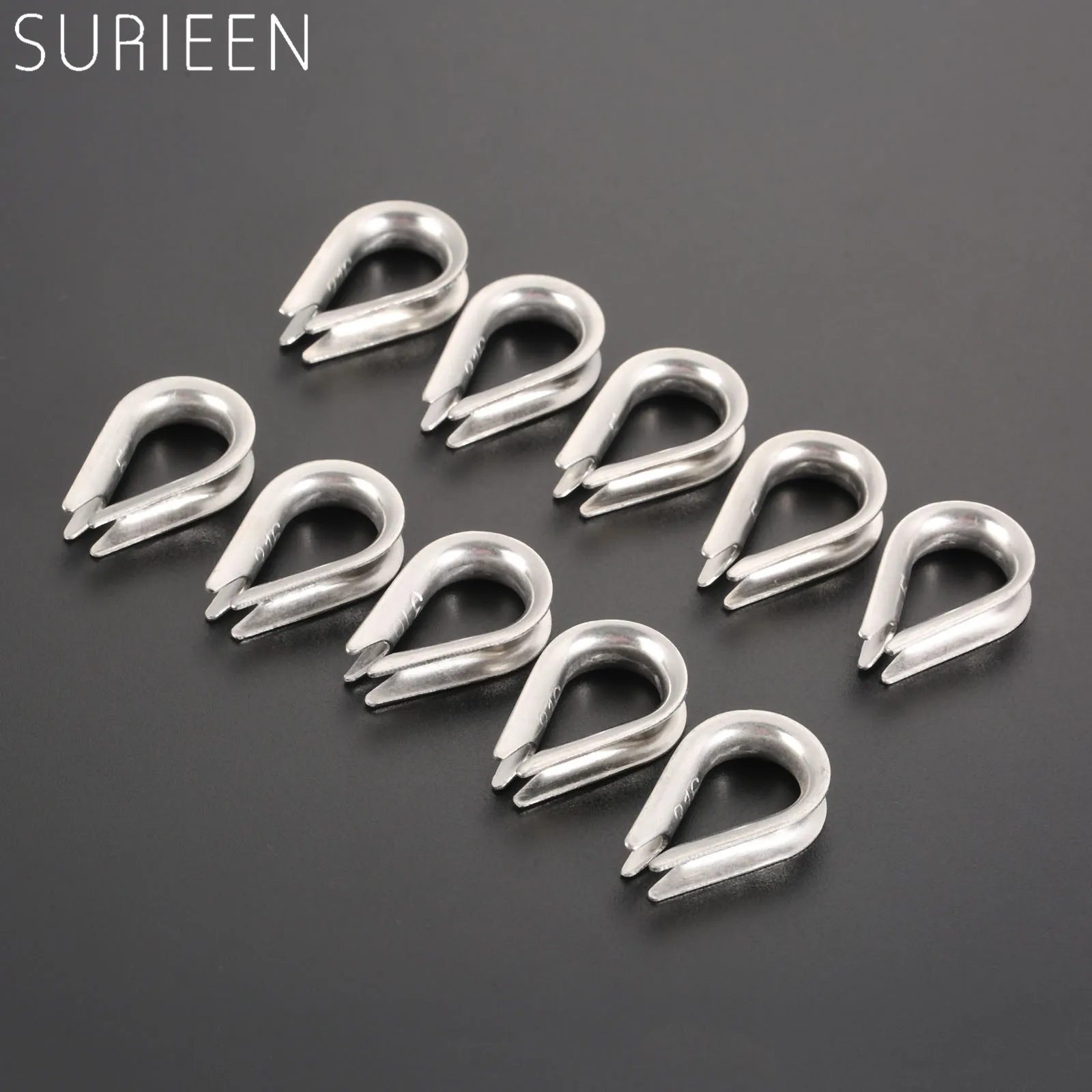 SURIEEN 10 шт./лот 5 мм M5 трос Thimbles хомуты морской класс 316 нержавеющая сталь муфта для