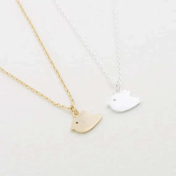 2014-Fashion-18k-Gold-Silver-Little-Sparrow-Necklace-Free-Shipping (1)
