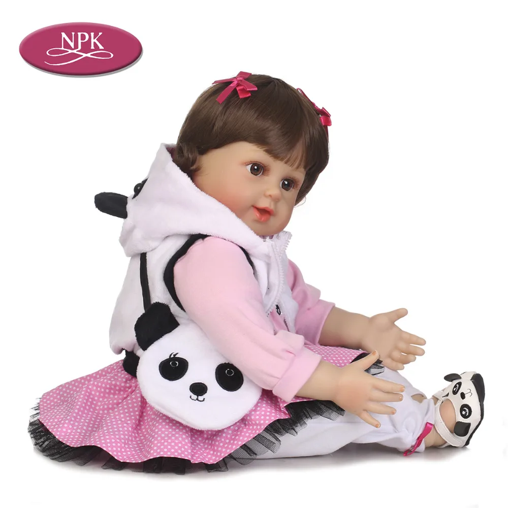 NPK 55CM Soft Silicone Reborn Baby Doll Lifelike Princess Children Play House Toys Realistic Boneca Reborn Bebe Menina Kid Gifts (4)
