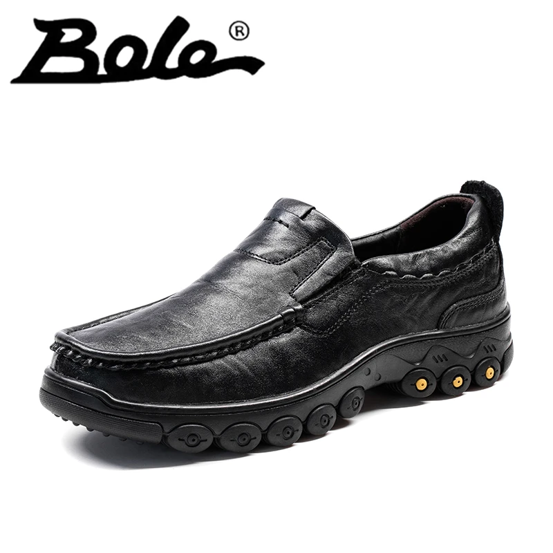 

New Big Size 38-46 Men Shoes with Genuine Leather Warm Fur Low Top Slip on Black Brown High Quality Daddy Leisure Walking Shoes