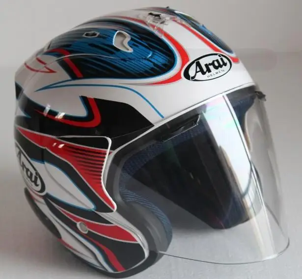 Красный Топ горячий шлем Arai мотоциклетный шлем половина шлем с открытым лицом шлем-каска для мотокросса Размер: S M L XL XXL, Capacete Быстрая - Цвет: Красный