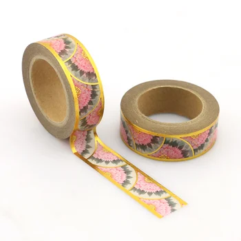 

1pcs NEW 15mm*10M colorful pink patels High Quality Paper Adhesive Tape Blue Sticky Paper Tape Masking