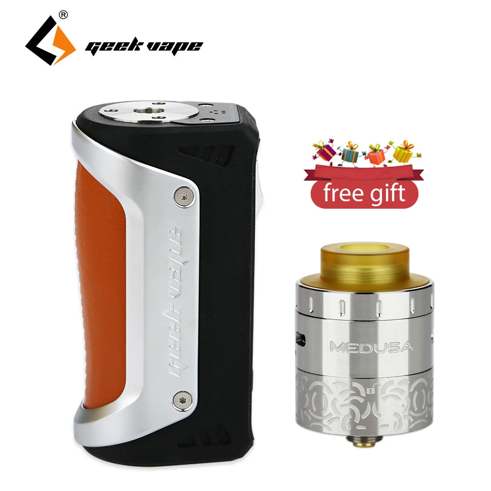 Original 100W GeekVape Aegis TC Box MOD with 3ml GeekVape Medusa RDTA Free Gift No 26650/18650 Battery Huge Power E-cig Box Mod Original 100W GeekVape Aegis TC Box MOD with 3ml GeekVape Medusa RDTA Free Gift No 26650/18650 Battery Huge Power E-cig Box Mod