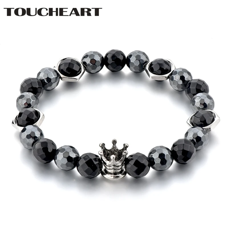 

TOUCHEART Luxury Brand Black Crown Bracelets Bangles Charms For Girls & Women Silver Jewelry Stainless Steel Bracelets SBR180150