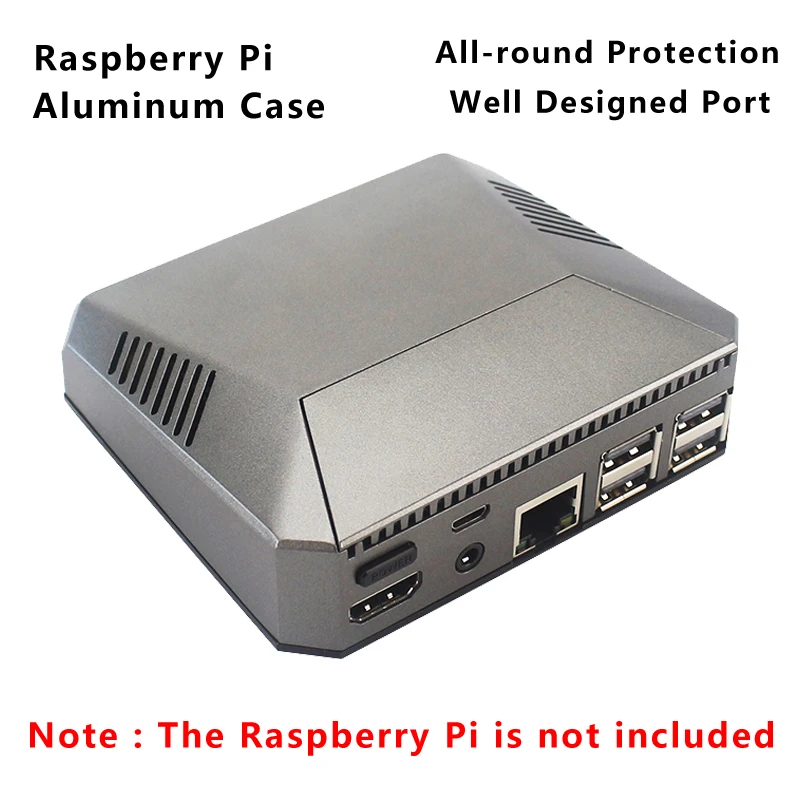 Новый дизайн Raspberry Pi 3 model b плюс алюминиевый корпус индивидуальный металлический коробка подходит для Raspberry Pi 3B + 3B корпус Pi3 корпус