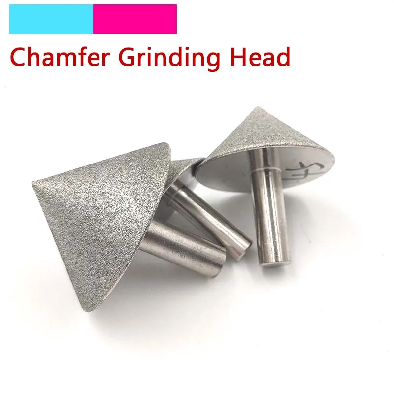 1pcs Plating Diamond Cone Chamfer Grinding Head 90 Dregree For Stone