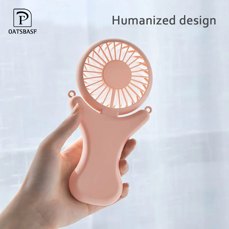 

Oatsbasf USB fan 3 speed adjustable hanging neck mini fan hand fan rechargeable Built-in Battery 2000mAh micro USB fan