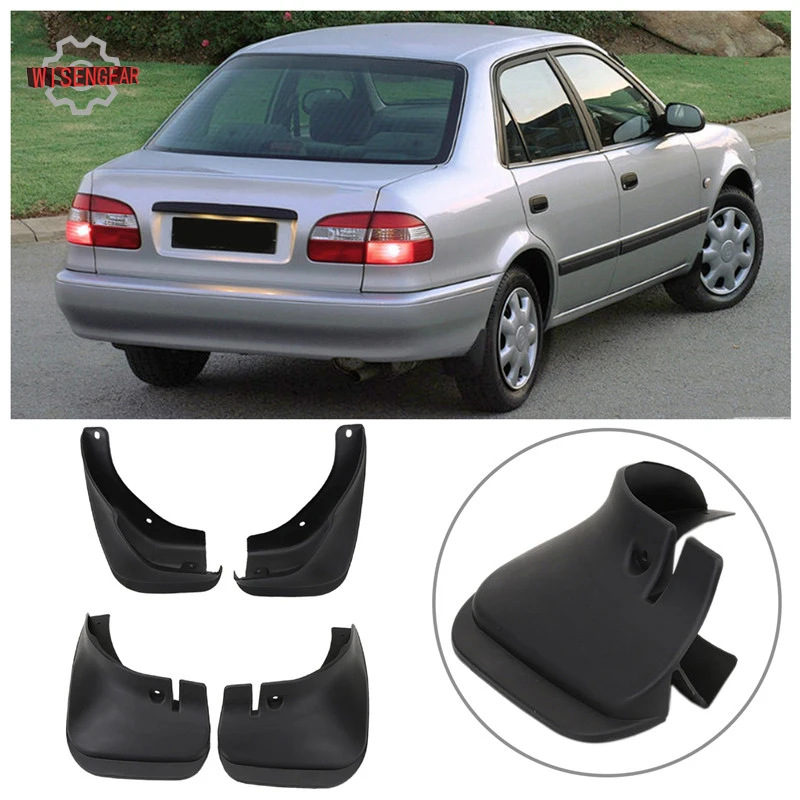 

WISENGEAR Front Rear Molded Splash Guards Mud Flaps Fenders For TOYOTA Corolla AE100 1998 1999 2000 2001 2002 Mudflaps 4PCS