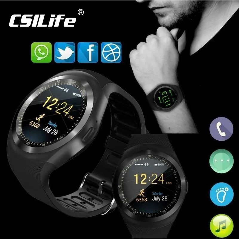 CSILife Bluetooth Смарт часы Relogio Android Smartwatch телефонный звонок Gsm Sim удаленного камера