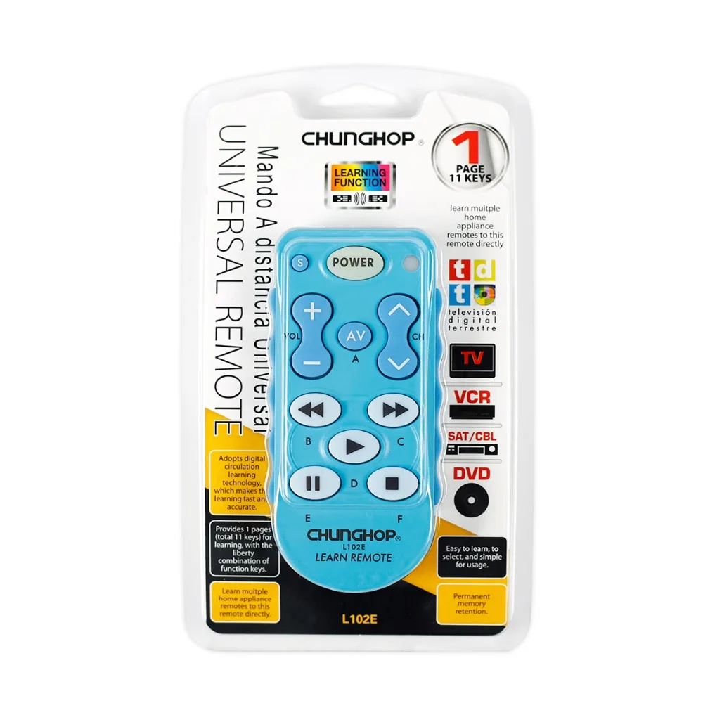 Chunghop L102 обучающий пульт дистанционного управления для ТВ/SAT/DVD/CBL/CD/DVB T Samsung Lg Sony