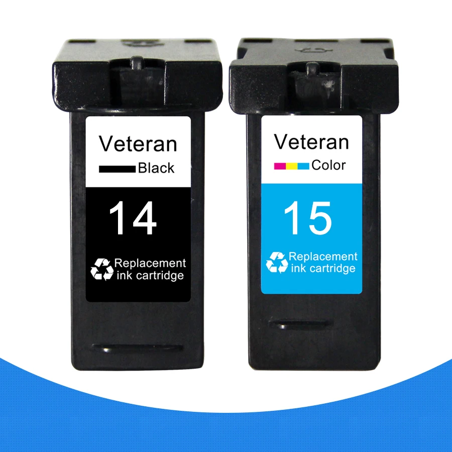 Veteran Cartridge LM14 LM15 Comptatible for Lexmark 14 15 Black Ink Cartridge for Lexmark Z2300 Z2320 X2650 X2600 X2670 Printer