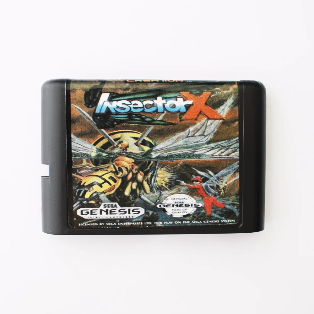 

Insector X 16 bit SEGA MD Game Card For Sega Mega Drive For Genesis