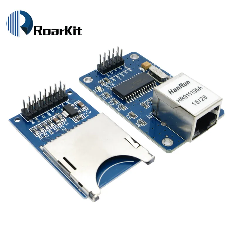 Free shipping! ENC28J60 module for arduino + SD Card