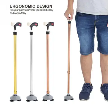 

Anti-slip Metal Cane Elder Disability Safety Walking Stick Adjustable Height Walking Cane