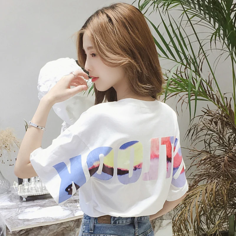 

Super fire cec short-sleeved t-shirt female ins tide loose Korean students vintage sense girl Hong Kong flavor shirt harajuku