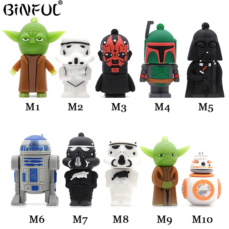 Флеш накопитель Звездные войны Дарт Вейдер usb флеш 4 ГБ 8 16 32 robot R2D2 карта памяти Maul