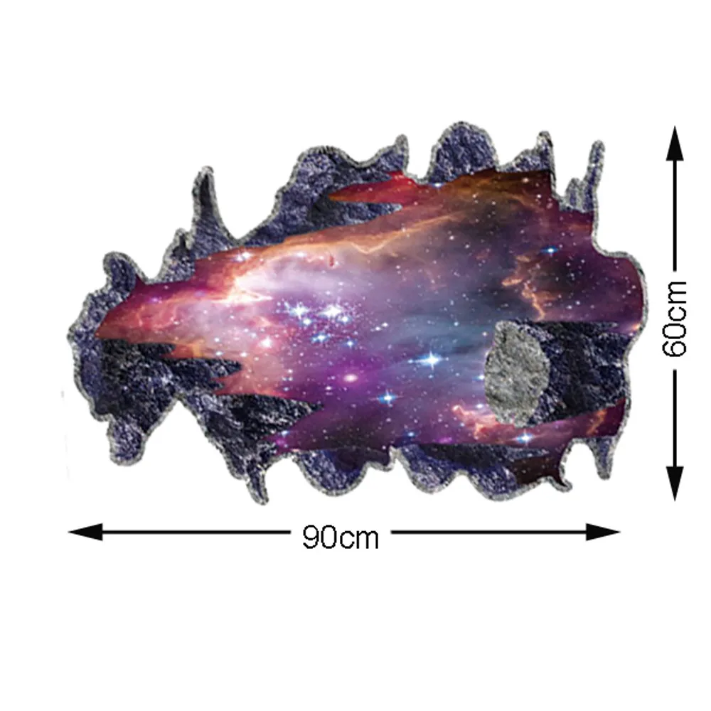 Квалифицированный 3D метеорит стикер на стену съемные настенные наклейки виниловый Декор для гостиной Adesivo de parede Прямая поставка D45Au3