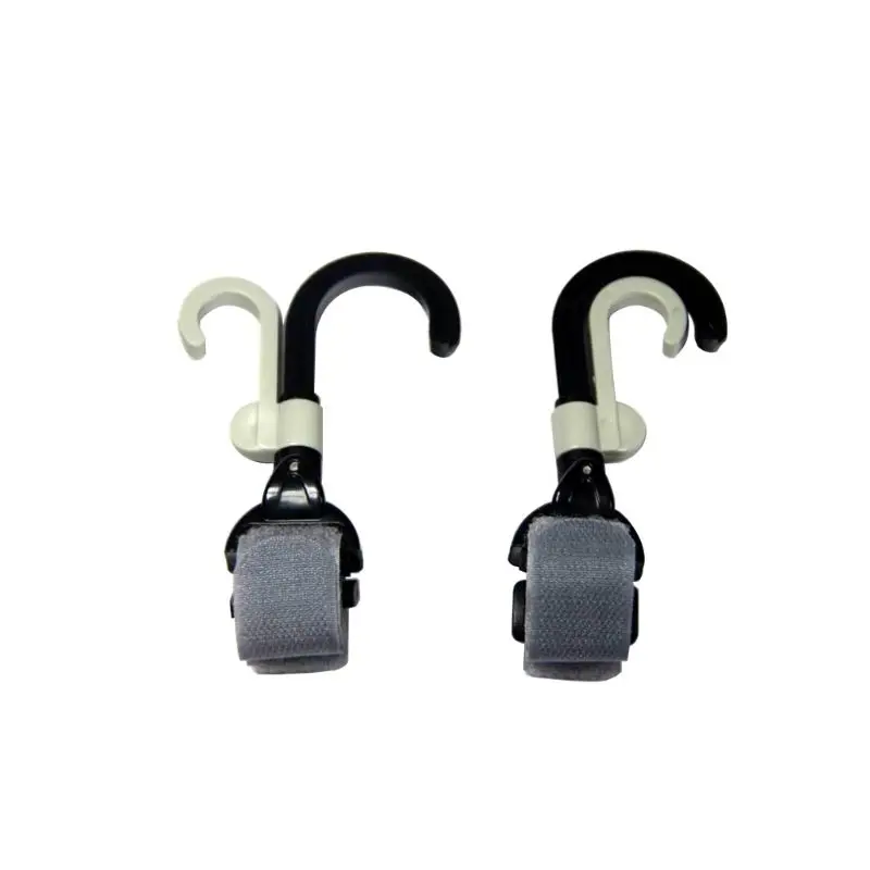 

2Pcs Plastic Rotatable Dual Storage Hooks Clothes Hat Towel Coat Organizer Kitchen Bathroom Bedroom Baby Stroller Accessory