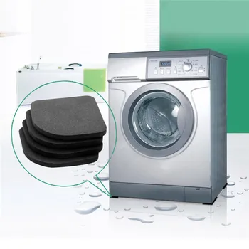 

4PC Washing Machine Shockproof Pad Refrigerator Non-slip Cushioning Pad Kitchen Bathroom Storage Rack Dish Drainer Fridge Holder