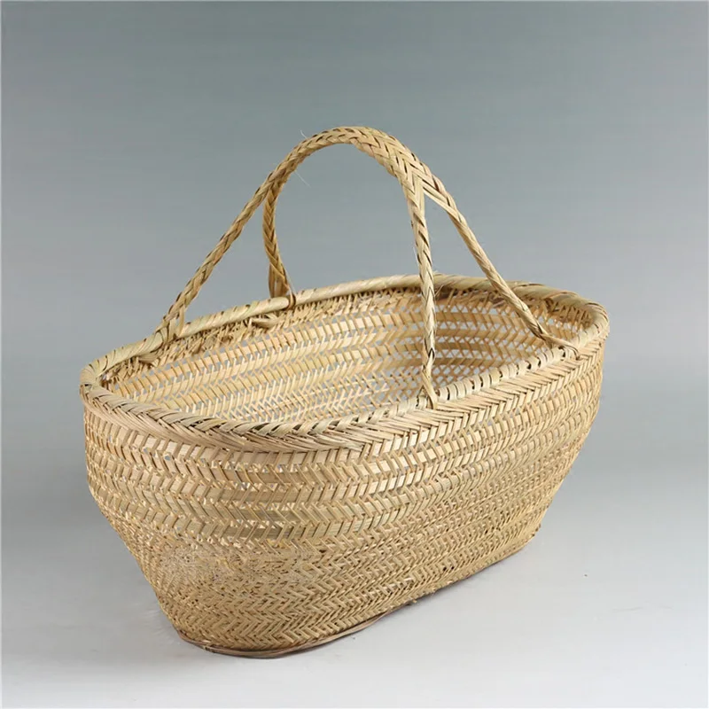 natural bamboo laundry basket picnic cesta fruit baskets kitchen storage Vegetable cestas gift cesto de roupa