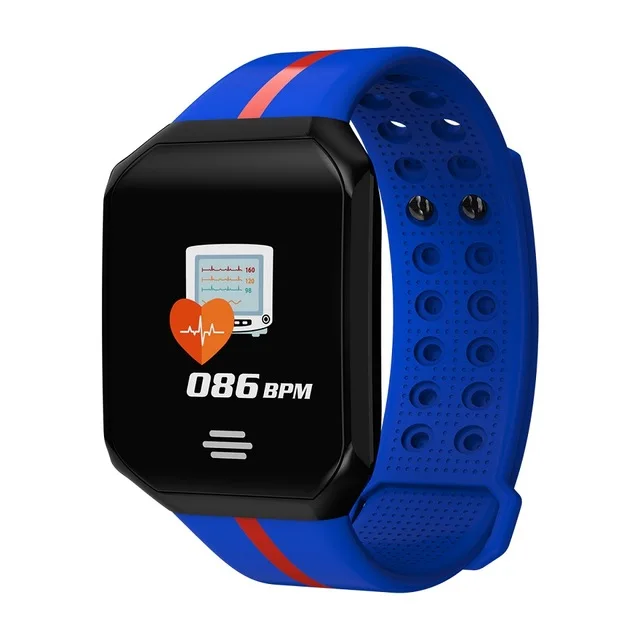 Новые B07 шагомер кровяное давление монитор сердечного ритма Смарт-часы IP67 водонепроницаемые спортивные фитнес-часы Мужские Женские умные часы - Цвет: Blue