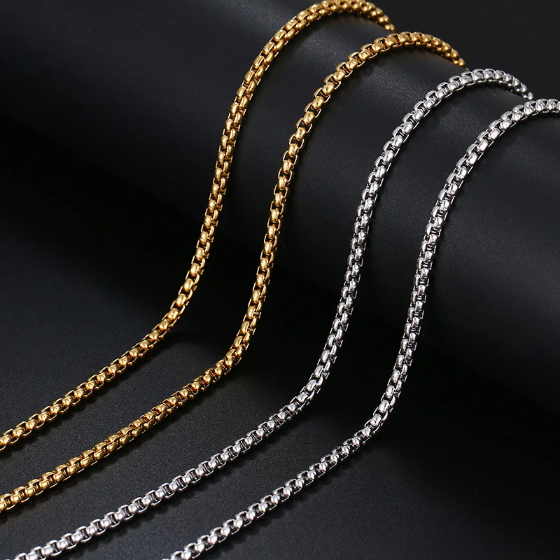 10pcs en acier inoxydable billes perles chaines collier pour hommes filles 