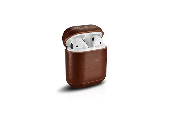 Чехол для наушников для Apple Airpods из натуральной кожи, чехол для наушников, аксессуары для наушников, защитный беспроводной чехол - Цвет: Vintage-Brown