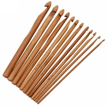 Wholesale Home Garden Arts Crafts Sewingneedle Arts Craft Sewing Tools Accessory 12pcs Crochet Bamboo Material