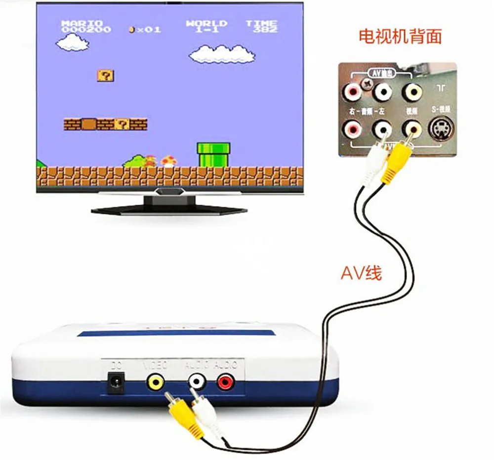 TV Cable Two Joysticks 8 Bit FC Games Original Video Games Console