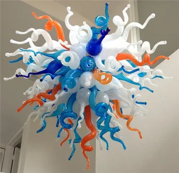

New Arrival Crystal LED Designed Murano Glass Chandelier Style Pretty Colored Hotel Decoration Chain Ceiling Chandelier