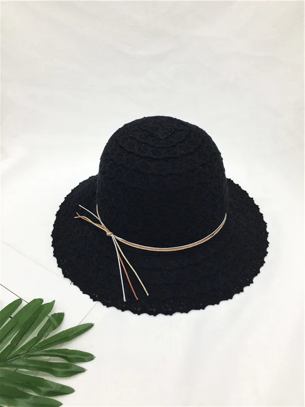 Женские шляпы из ковша, Корейская версия, однотонная цветная трубочка, мягкая, складная, с вырезами, в рыбацком стиле, простая, милая, женская, летняя, дышащая
