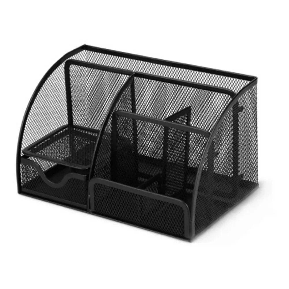 

Office Deli Pen Container Small Objects Storage Box Multifunctional Desk Organizer Portable Pen Holder Office School Supplies