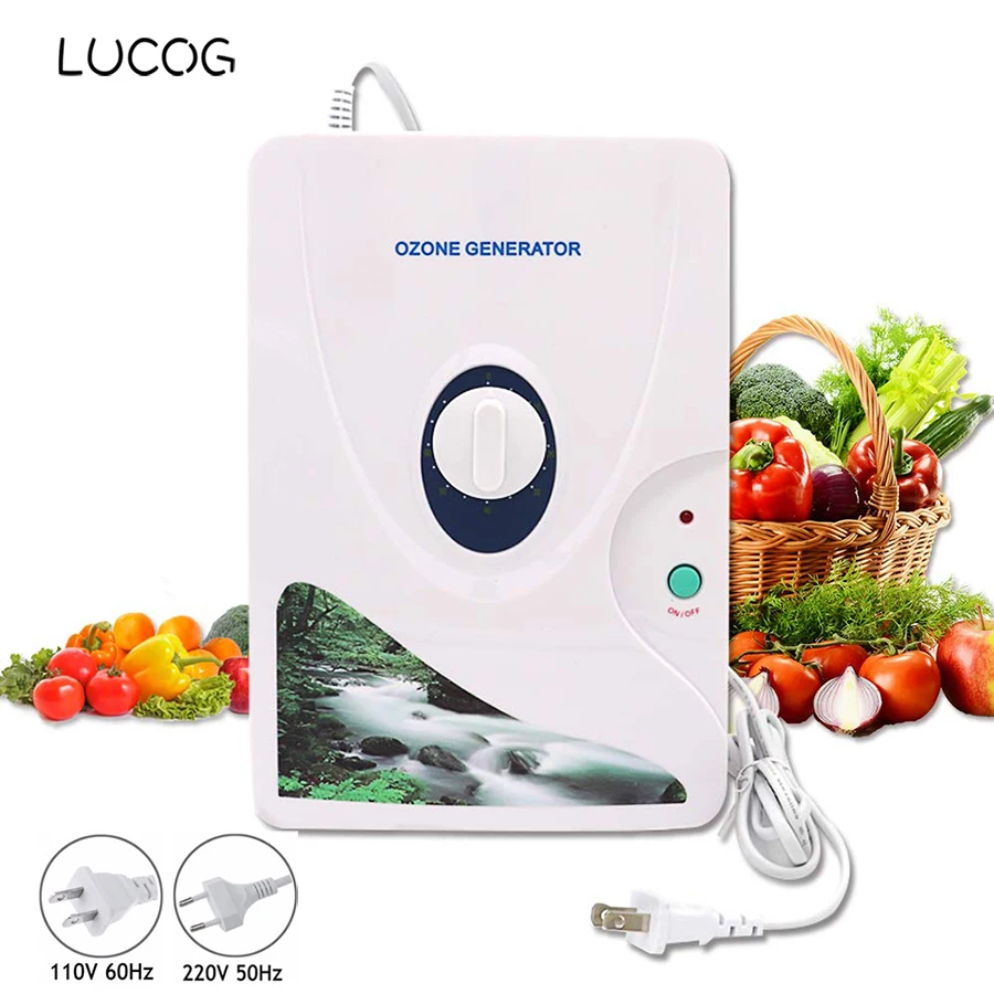 LUCOG 600 мг/ч озонатор, озонатор, очиститель воздуха, колесный таймер, для овощей, фруктов, мяса, ионизатор воздуха, стерилизатор, 220 В или 110 В