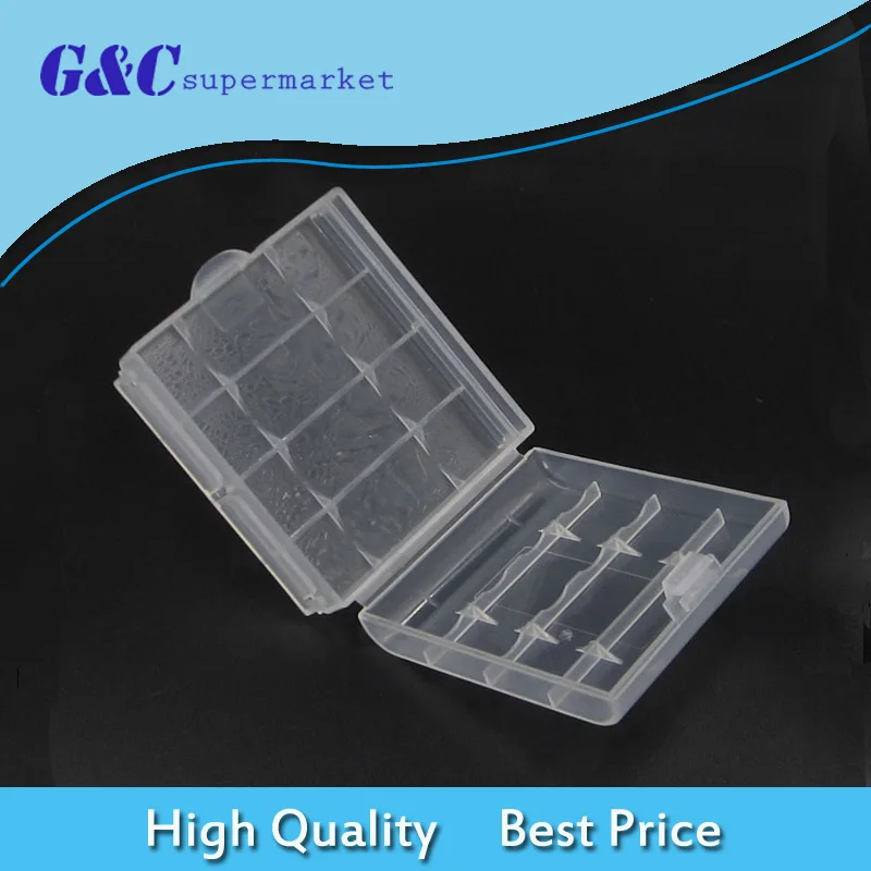 4x Plastic Translucent Case Holder Storage Battery Box for AA AAA Battery NEW
