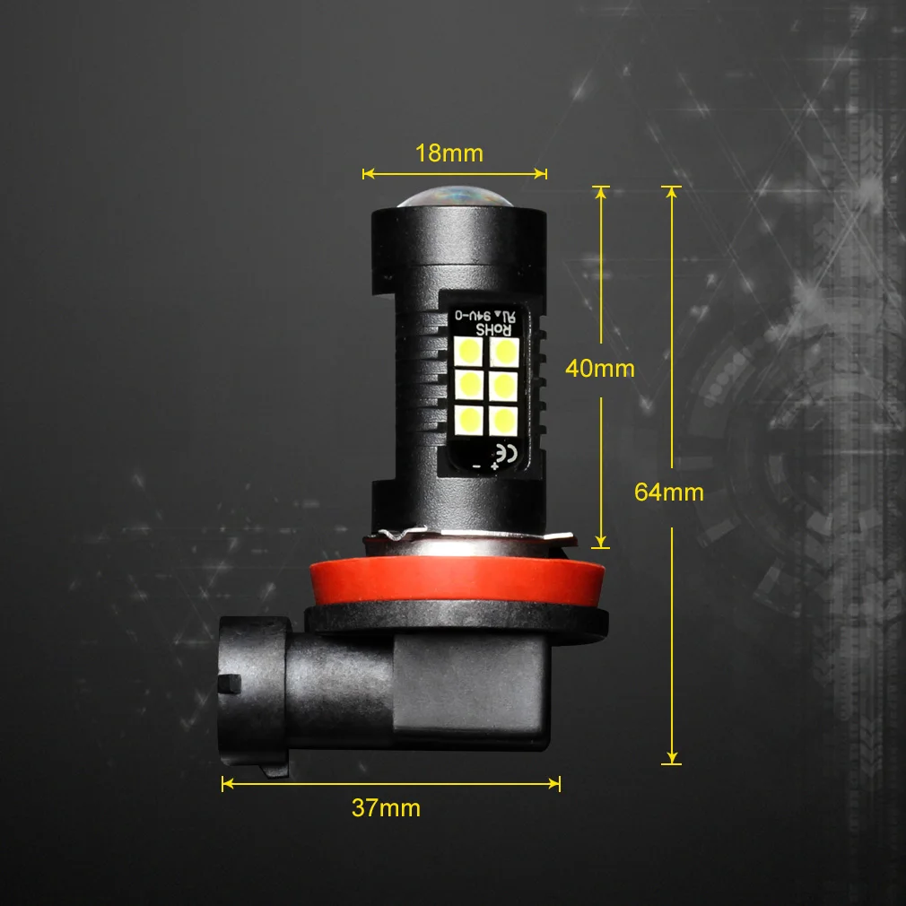 1200Lm H11 Светодиодный автомобильный светильник s авто светодиодный лампы 3030 белые дневные ходовые огни DRL противотуманный светильник 6000K 12 V-24 V светодиодный s дальнего света