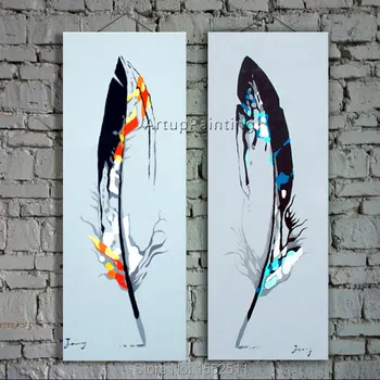 

2 Piece Hand Painted Palette Knife White Tree Oil Painting Wall Art Canvas Picture Modern Abstract Home Decor Living Room Set 2