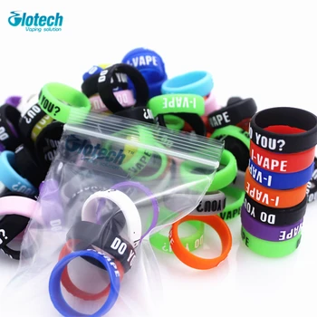 

Glotech 5pcs/10pcs raised silicone rubber band vape ring Non Slip rubber for mechanical mods decorative and protection vape band