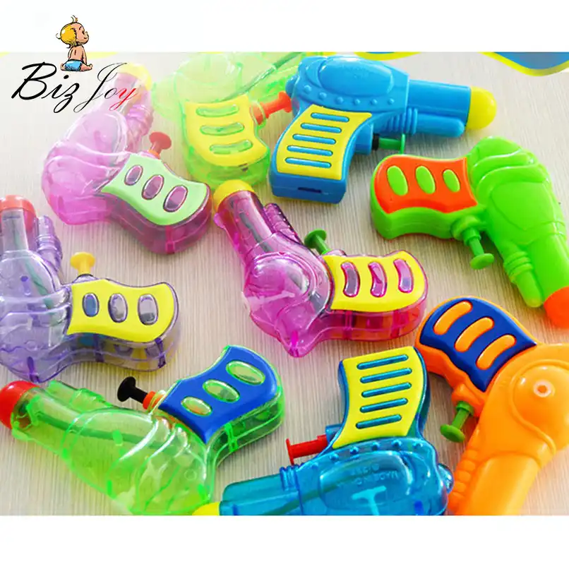 Bolso 10cm translúcido pistola de água squirt pistola de mão ao ar livre crianças banho piscina banheira praia brinquedo pulverização