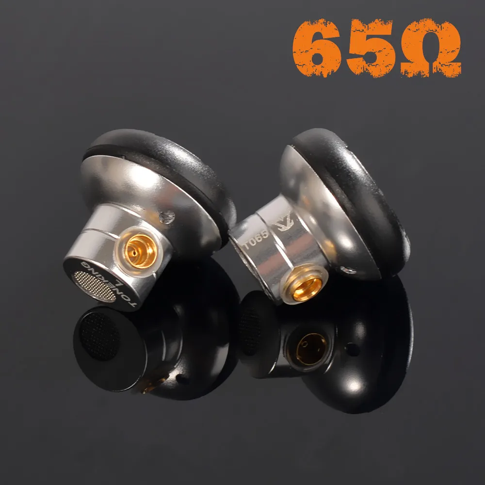 TONEKING TO65 65 Ом Динамический драйвер HiFi аудиофил с интерфейсом MMCX Плоские