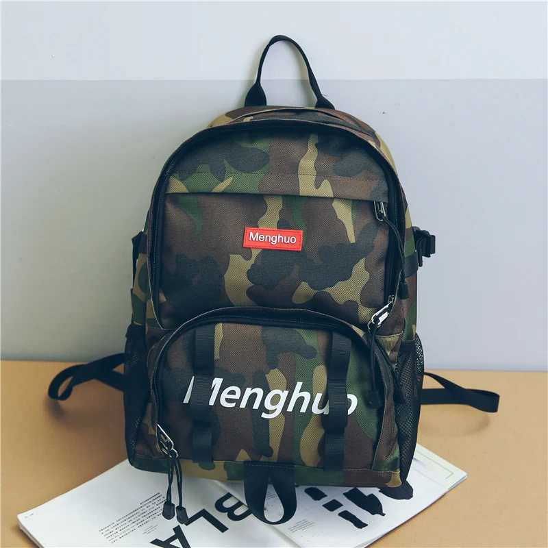 2017 Fashion School bag Waterproof Nylon Men Backpack Bag Women Mochila Escolar Travel Bag Rucksack Trekking Bag Menghuo Brand (23)
