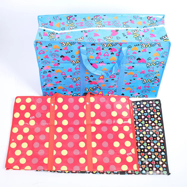 Travel Handbag Thick Durable Plastic Large Moving Bag Duffel Bags Quilt