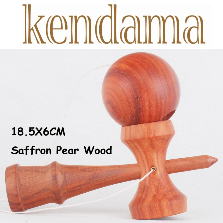 Профессиональный kendamas для продажи Шафран груши wood18.5x6cm слово jade японский шар игрушки Высокое качество 1 шт