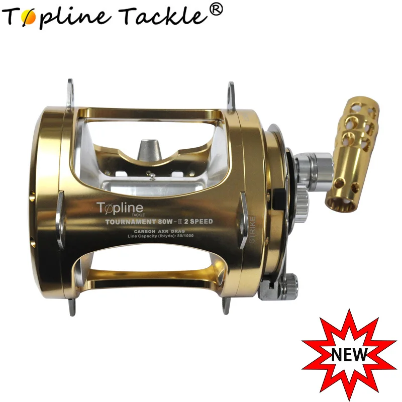 

80 Trolling Reel Jig Fishing Reel Heavy Duty Sea Ocean Big Offshore Fishing Reel Trout Bass Aluminum CNC Machined Max Drag Power