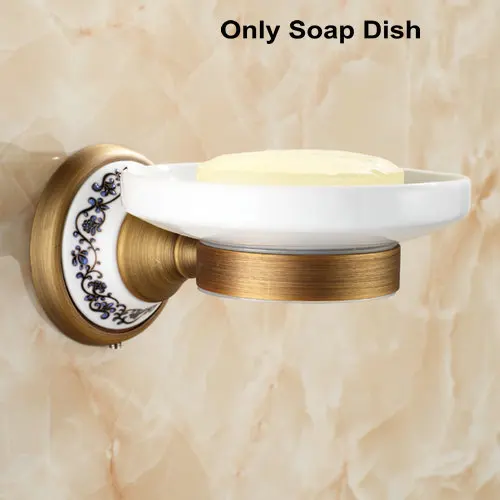 Accesorios de baño Base de porcelana de cobre cepillado antiguo estante