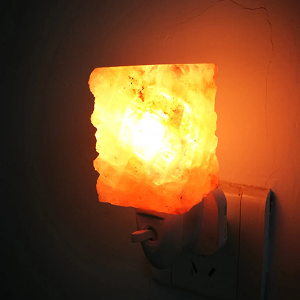 

New LED Night Light EU/US plug Himalayan Salt Lamp Air Purifier Crystal Salt Rock Night Lamp For Office Desk Bedside Bedroom
