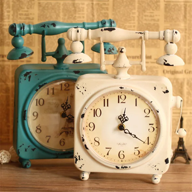 Clic Iron Antique Desk Clock Decorative Wall Hanging Clic Iron Antique Desk Clock Decorative Wall Hanging Vintage Silent Clocks