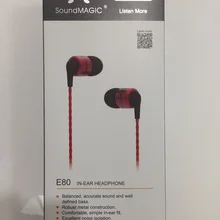 Soundmagic E80 Hi-Fi наушники вкладыши наушники с супер басами идеальный звук Металлический наушники сильный бас чистый звук