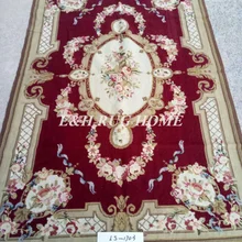 10 K 4'X6' французский стиль рукодельные ковры, новозеландская шерсть ковры цветочный дизайн